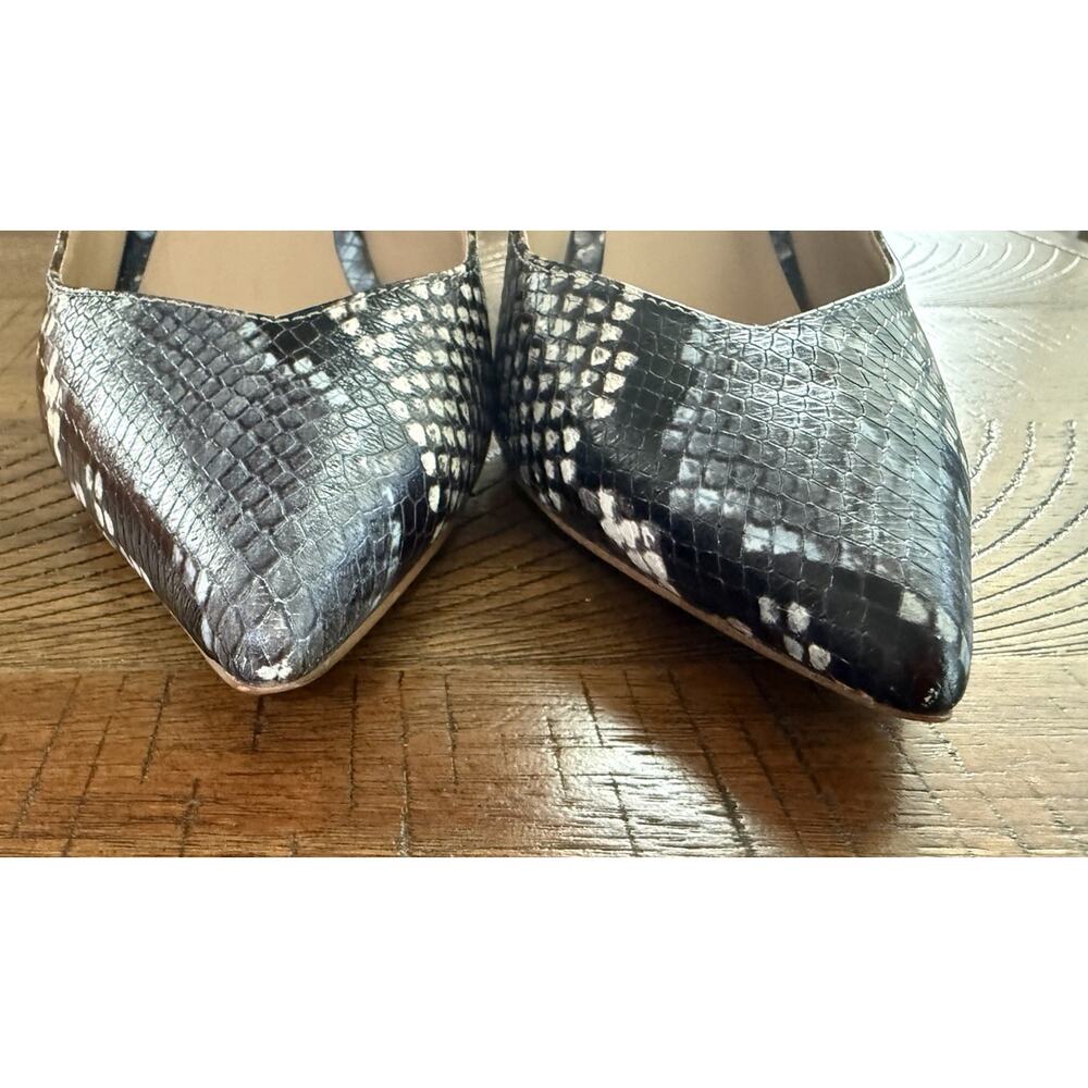 Banana Republic Heels Womens 7M Snake Skin Print Gray Pumps Stiletto High Heel - Picture 3 of 9